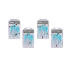 پک 4 عددی ست غذاخوری آموزشی پلاستيكی آبی تويست شيك