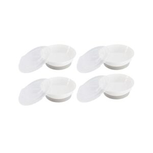 پک 4 عددی كاسه درب دار سفید تويست شيك