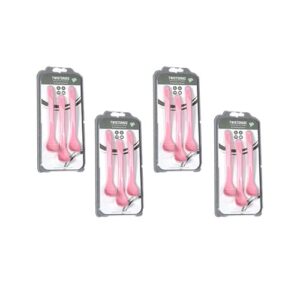 پک 4 عددی قاشق غذا خوری زاويه دار صورتی تويست شيك