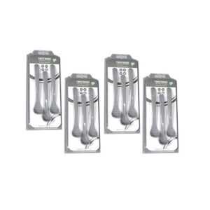 پک 4 عددی قاشق غذا خوری زاويه دار طوسی تويست شيك