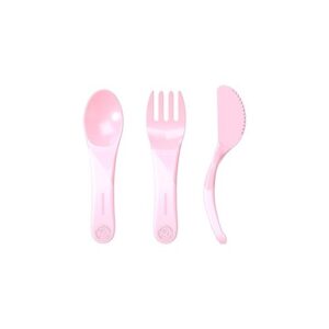 پک 4 عددی ست غذاخوری آموزشی پلاستيكی صورتی تويست شيك