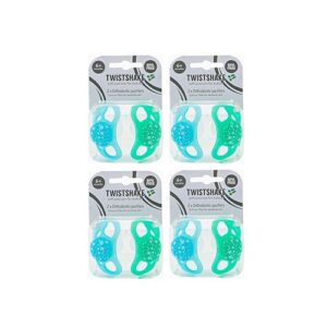 پک 4 عددی پستانك ۶+ماه سبز و آبي پاستل تويست شيك