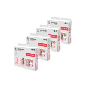 پک 4 عددی پكيج شيشه شير و اكسسوری كودك تويست شيك صورتی