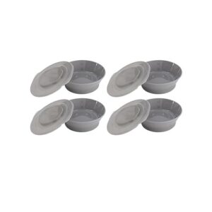 پک 4 عددی كاسه درب دار طوسی تويست شيك